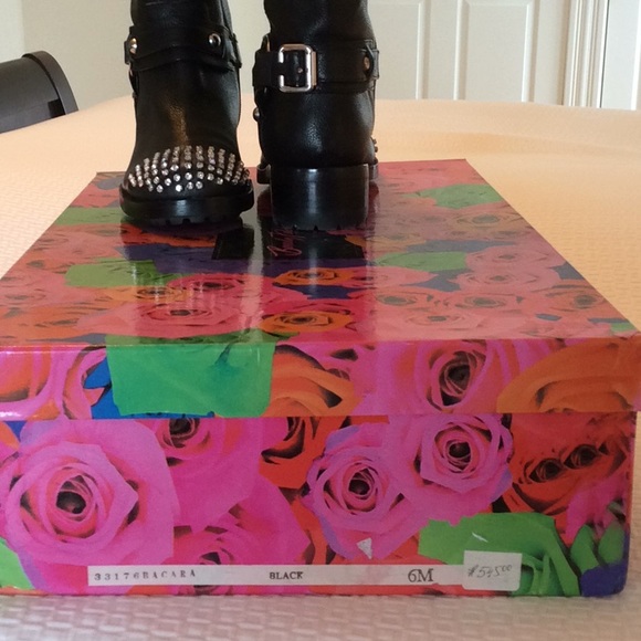 Beverly Feldman Black Rhinestone Boots - Picture 6 of 6